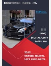 MERCEDES BENZ CL CLASS 2012 OWNERS MANUAL